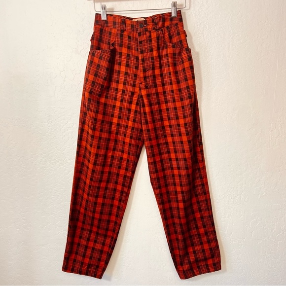 Vintage Janus By Cowden Rust Plaid Western Pant 8 - Picture 1 of 9